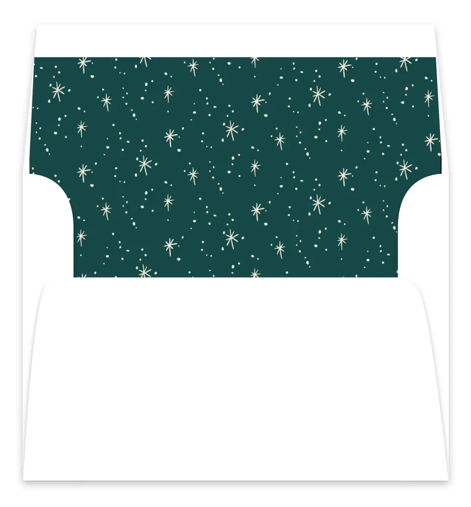 This is a Envelope Liners for 5 x 7 Card Envelope Liners for 5 x 7 Christmas Card called Joyful Noel printed in full color
