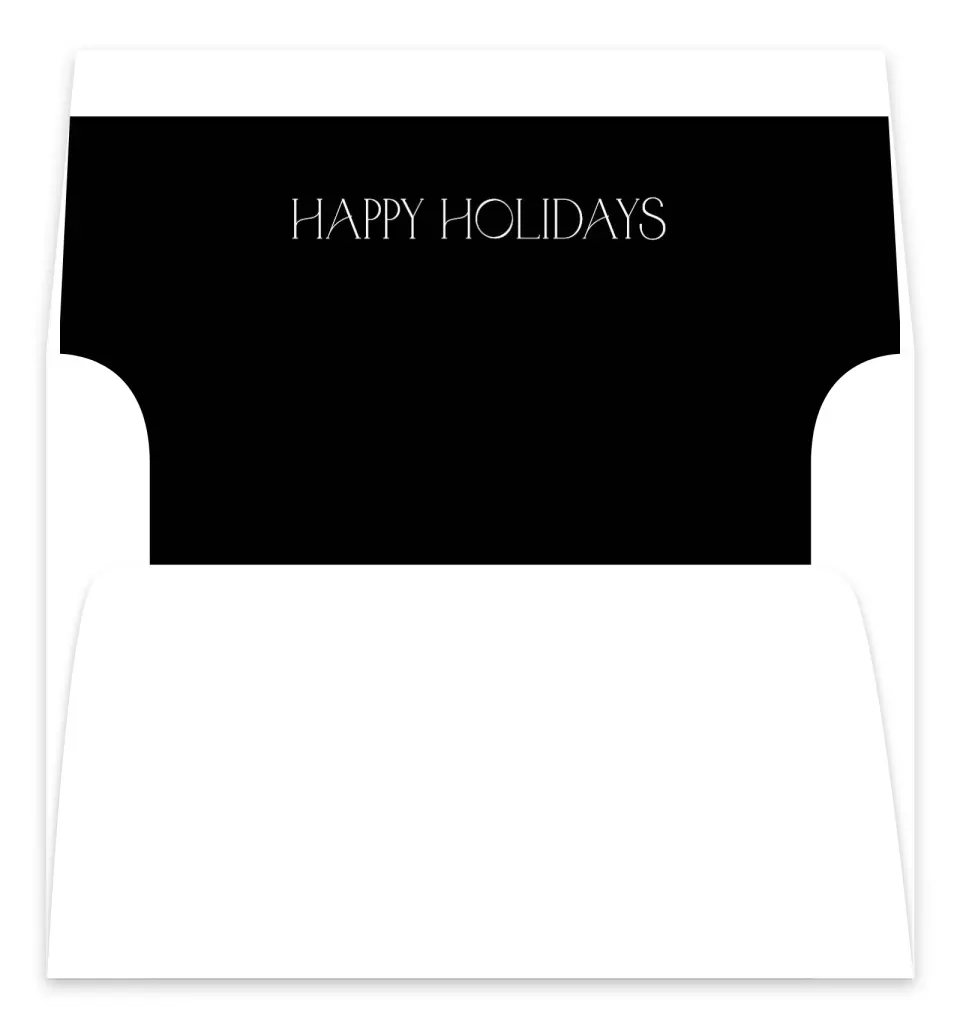 This is a Envelope Liners for 5 x 7 Card Envelope Liners for 5 x 7 Christmas Card called Simple Wishes printed in full color