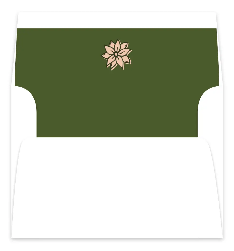 This is a Envelope Liners for 5 x 7 Card Envelope Liners for 5 x 7 Christmas Card called Peace & Joy printed in full color