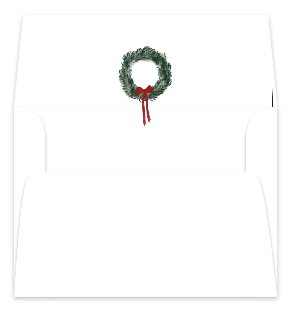 This is a Envelope Liners for 5 x 7 Card Envelope Liners for 5 x 7 Christmas Card called Decking New Halls printed in full color