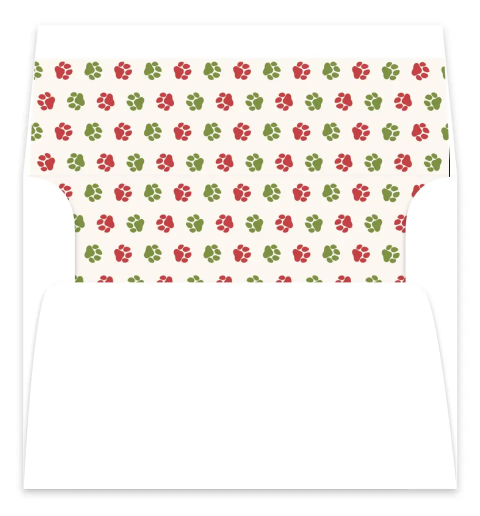 This is a Envelope Liners for 5 x 7 Card Envelope Liners for 5 x 7 Christmas Card called Purrs of Joy printed in full color