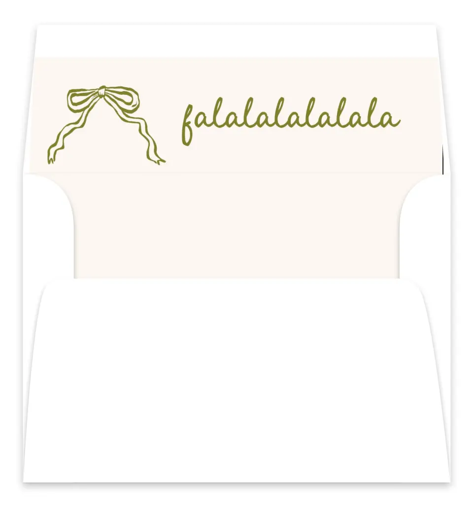 This is a Envelope Liners for 5 x 7 Card Envelope Liners for 5 x 7 Christmas Card called Wrapped in Joy printed in full color