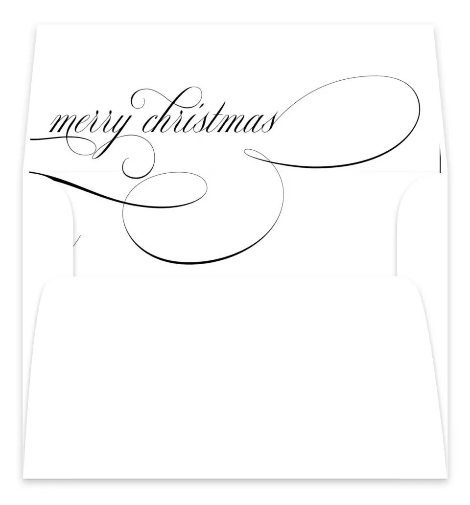 This is a Envelope Liners for 5 x 7 Card Envelope Liners for 5 x 7 Christmas Card called Classic Christmas printed in full color
