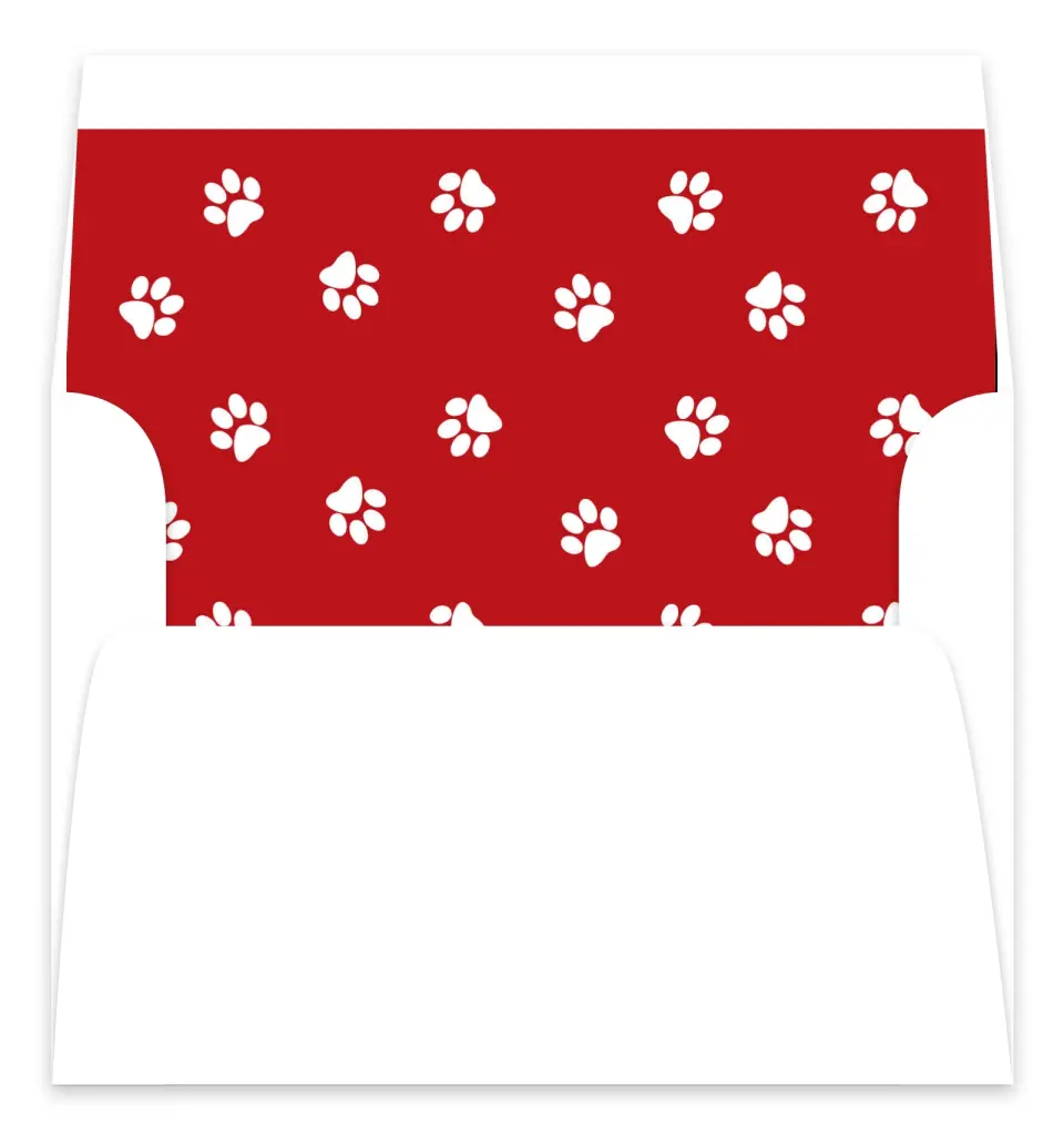 This is a Envelope Liners for 5 x 7 Card Envelope Liners for 5 x 7 Christmas Card called Santa's Favorite printed in full color