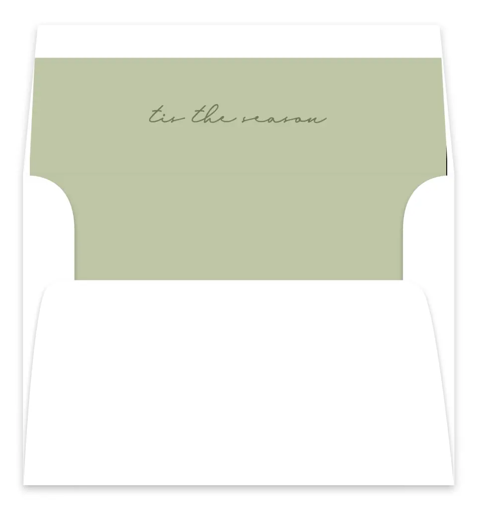 This is a Envelope Liners for 5 x 7 Card Envelope Liners for 5 x 7 Christmas Card called Season to Move printed in full color