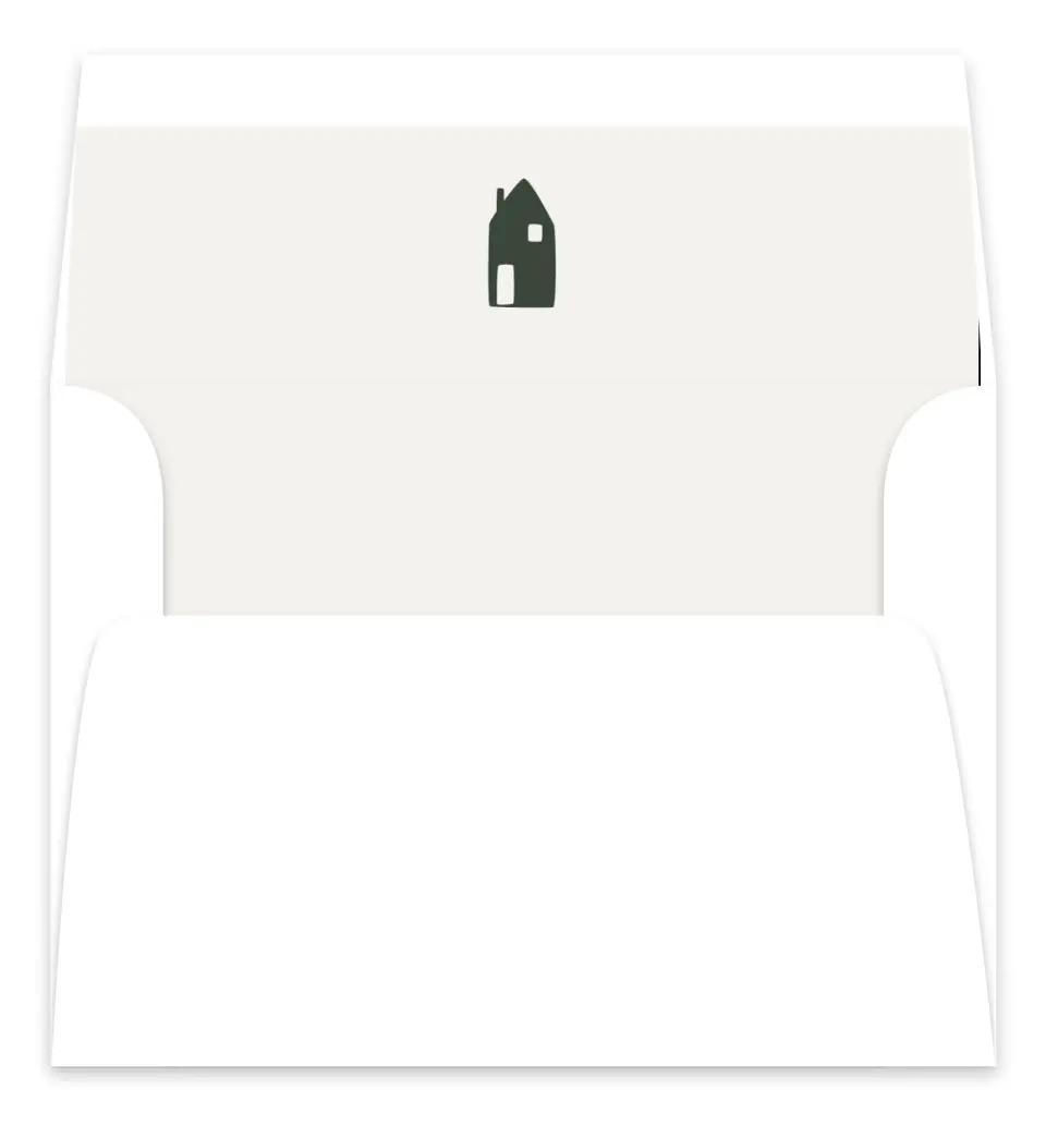 This is a Envelope Liners for 5 x 7 Card Envelope Liners for 5 x 7 Christmas Card called Sweet Dwelling printed in full color