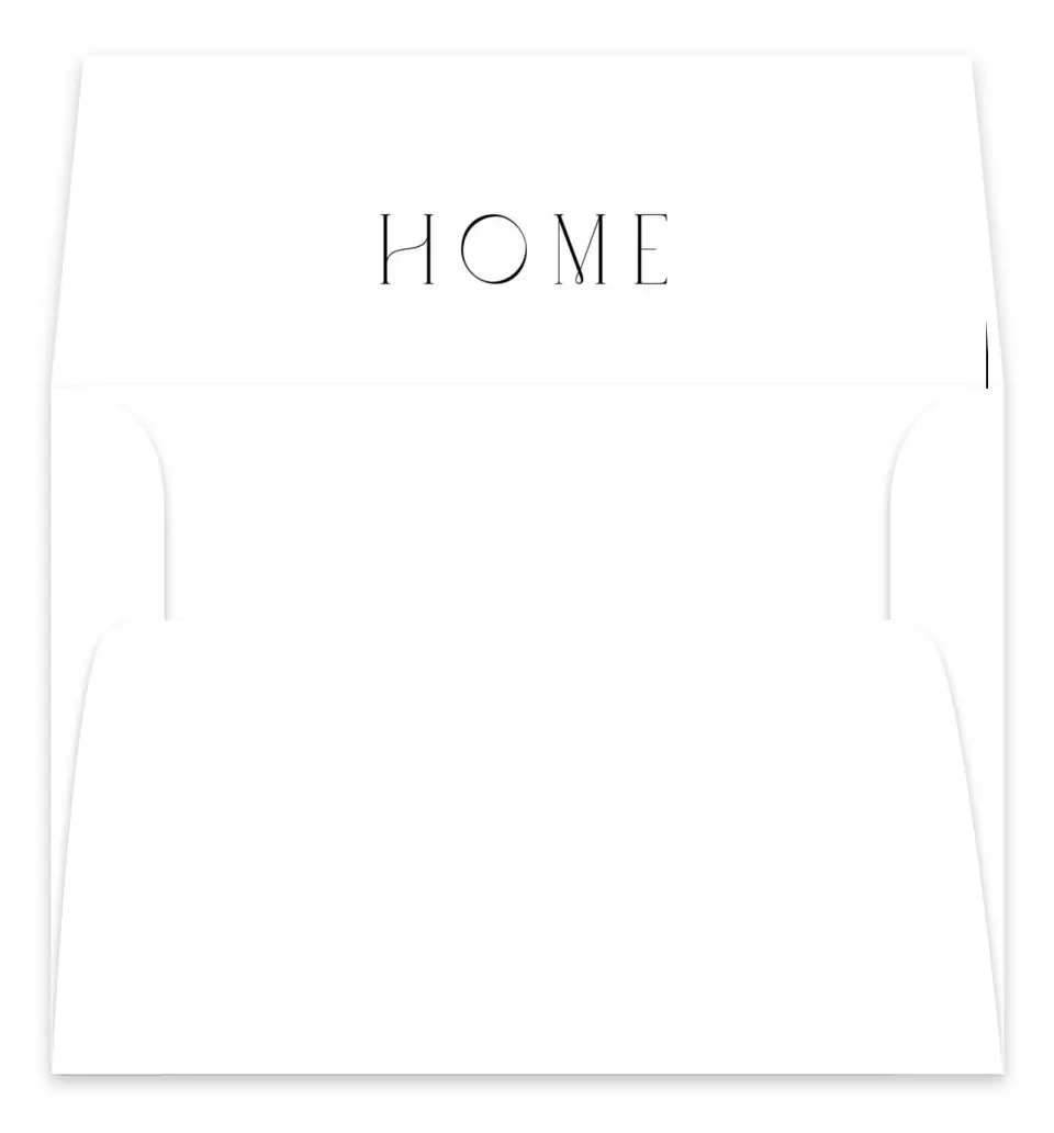 This is a Envelope Liners for 5 x 7 Card Envelope Liners for 5 x 7 Christmas Card called New Home New Year printed in full color