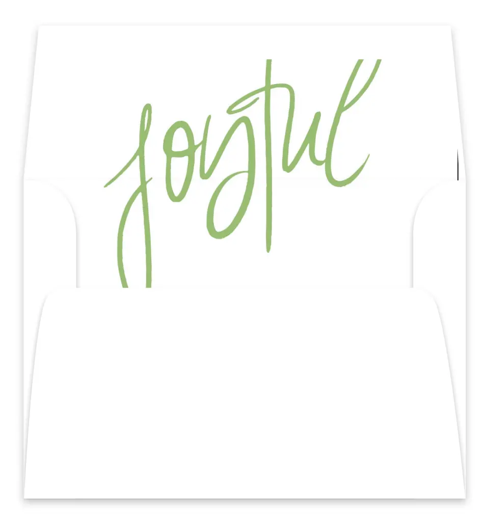 This is a Envelope Liners for 5 x 7 Card Envelope Liners for 5 x 7 Christmas Card called Just Joyful printed in full color