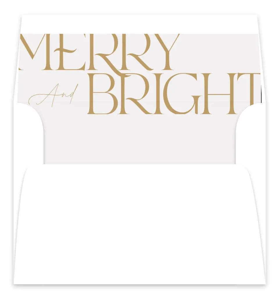 This is a Envelope Liners for 5 x 7 Card Envelope Liners for 5 x 7 Christmas Card called Bright Holiday printed in full color