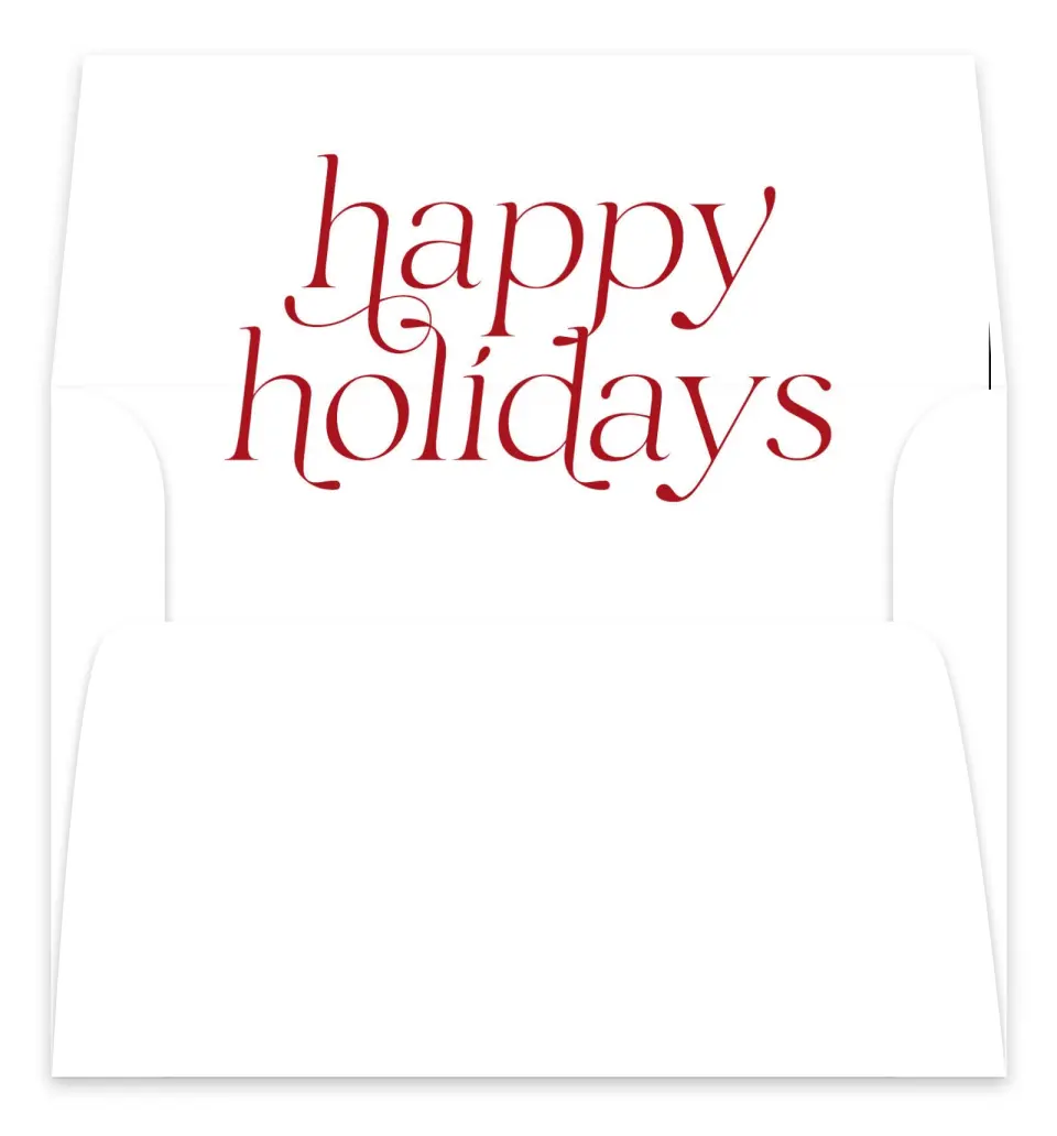 This is a Envelope Liners for 5 x 7 Card Envelope Liners for 5 x 7 Christmas Card called Holiday of Happiness printed in full color
