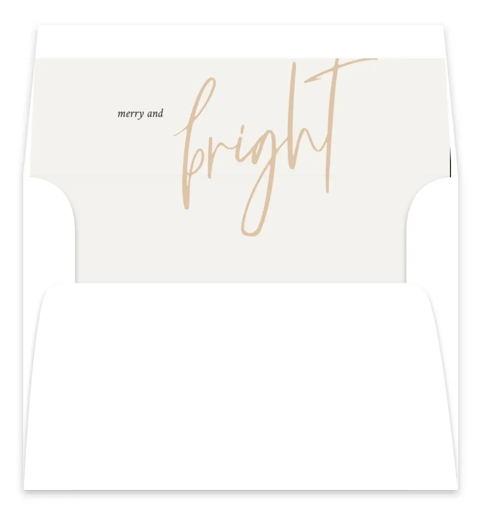 This is a Envelope Liners for 5 x 7 Card Envelope Liners for 5 x 7 Christmas Card called Merriest and Bright printed in full color