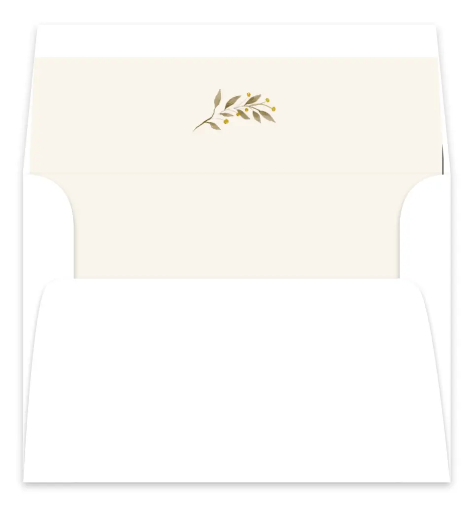 This is a Envelope Liners for 5 x 7 Card Envelope Liners for 5 x 7 Christmas Card called Bouquets of Rejoicing printed in full color