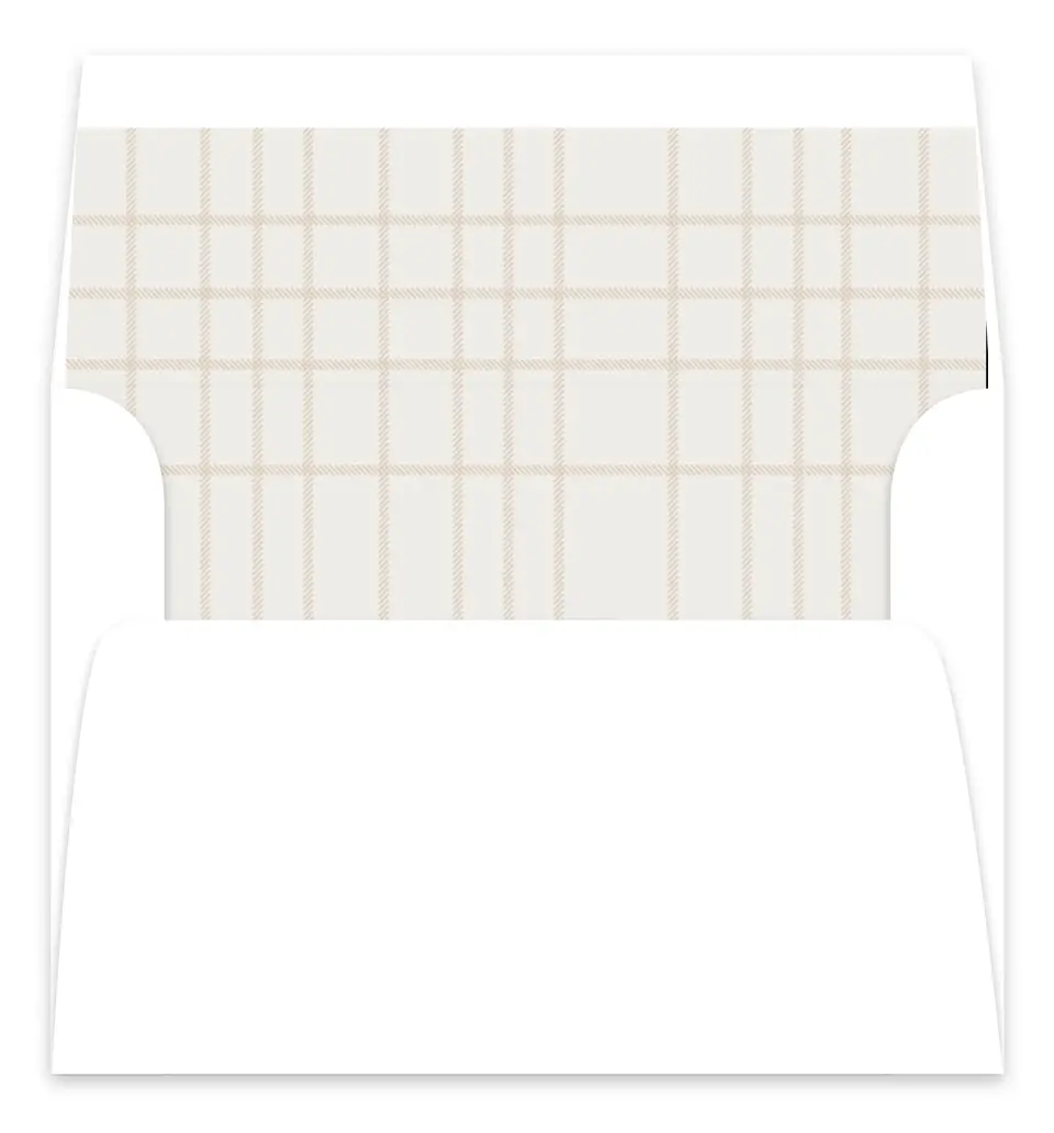 This is a Envelope Liners for 5 x 7 Card Envelope Liners for 5 x 7 Christmas Card called Dainty Plaid printed in full color