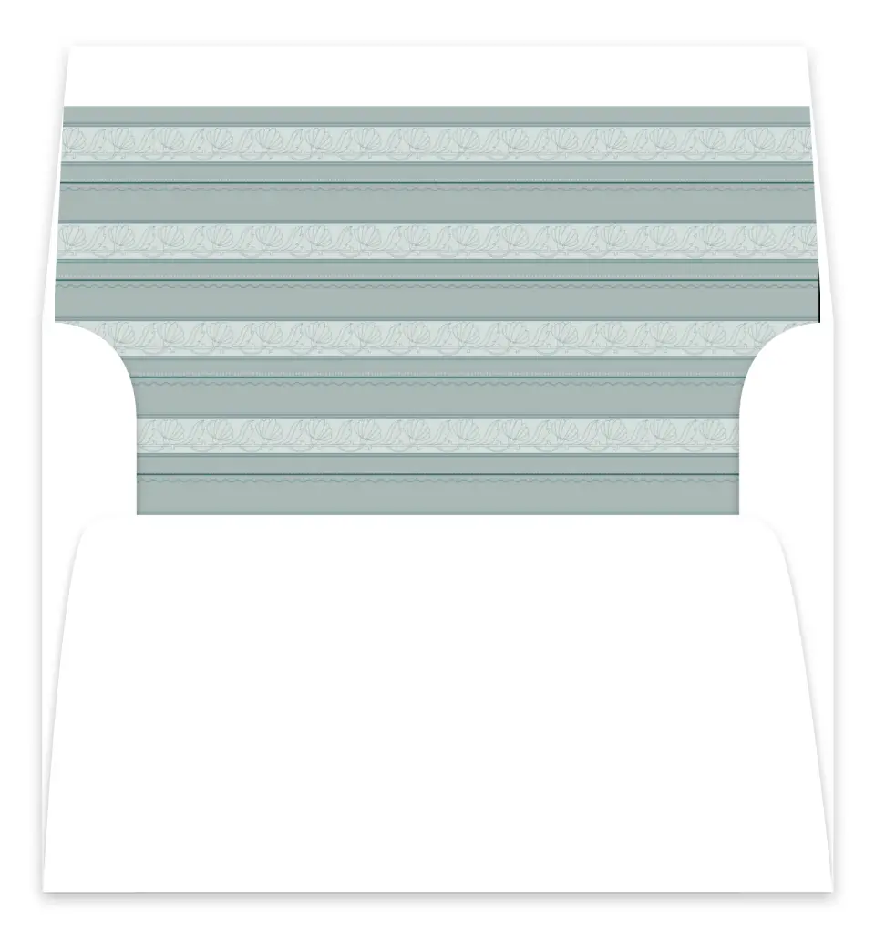 This is a  7.125" x 7" Envelope Liners (ELC) called Delicate Vintage printed in full color