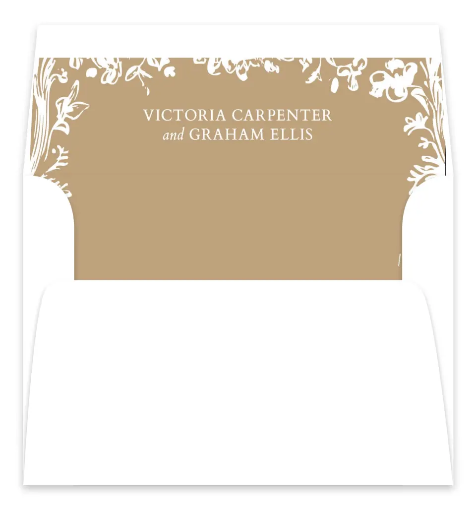 This is a  7.125" x 7" Envelope Liners (ELC) called Soft Branchlets printed in full color