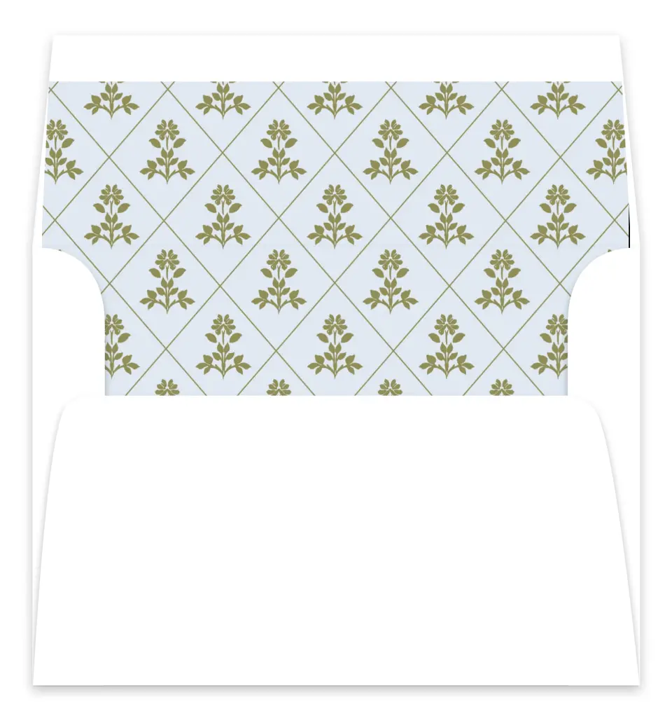 This is a  7.125" x 7" Envelope Liners (ELC) called Signature Vows printed in full color