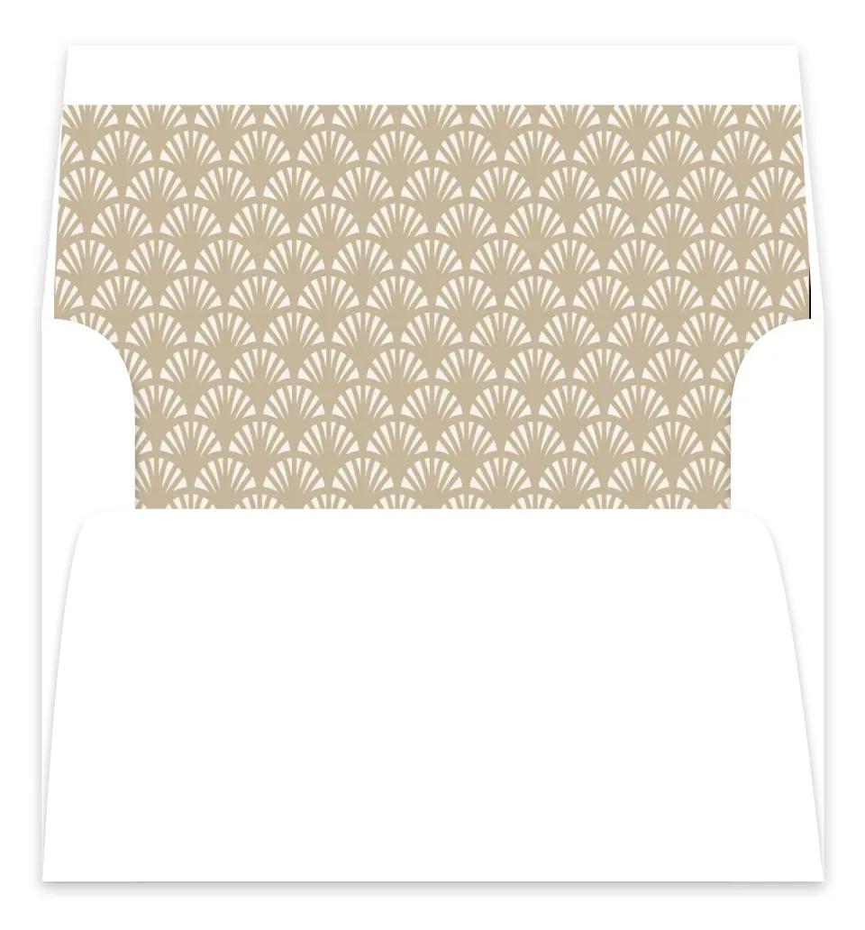 This is a  7.125" x 7" Envelope Liners (ELC) called Elegant Shell printed in full color