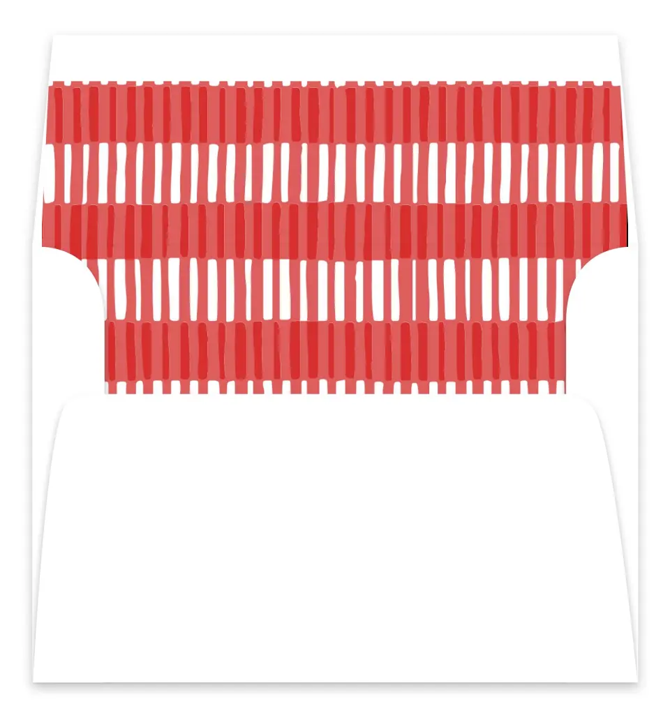 This is a Envelope Liners for 5 x 7 Card Envelope Liners for 5 x 7 Christmas Card called Peppermint Stripes printed in full color