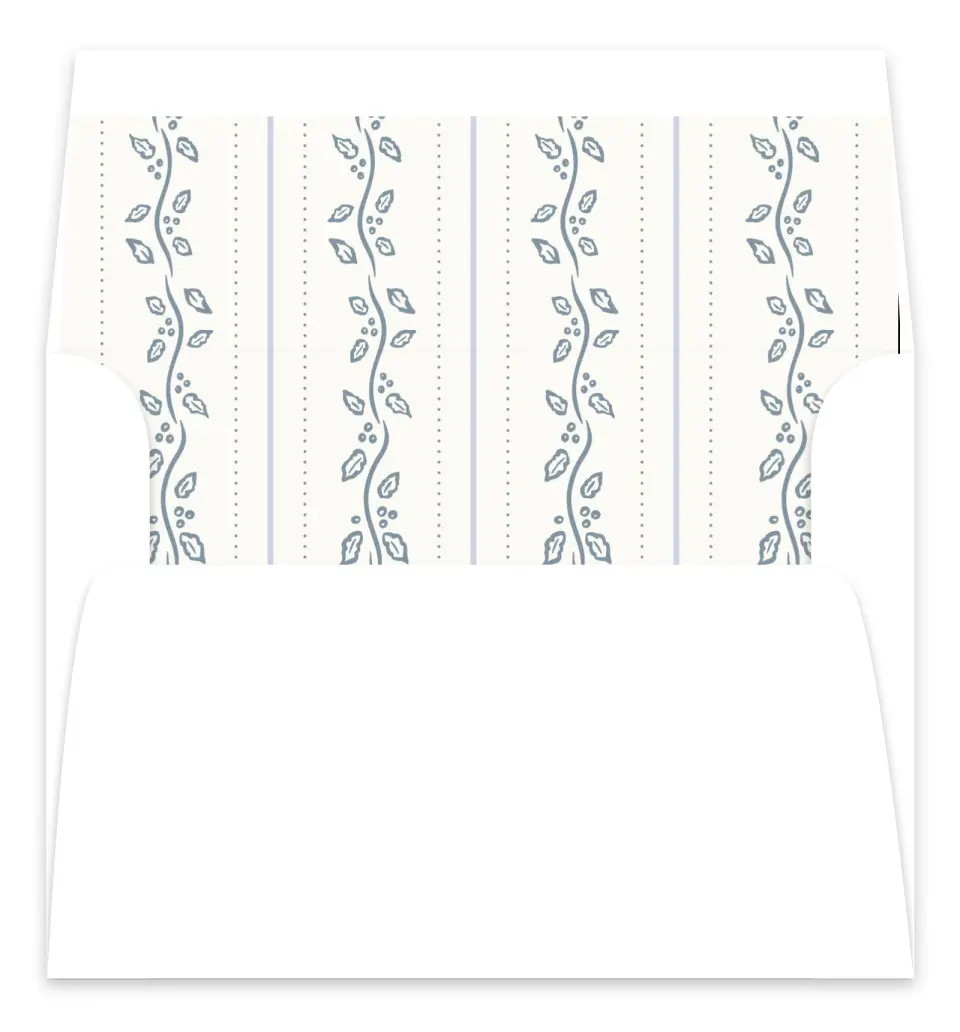 This is a Envelope Liners for 5 x 7 Card Envelope Liners for 5 x 7 Christmas Card called Dainty Garland printed in full color