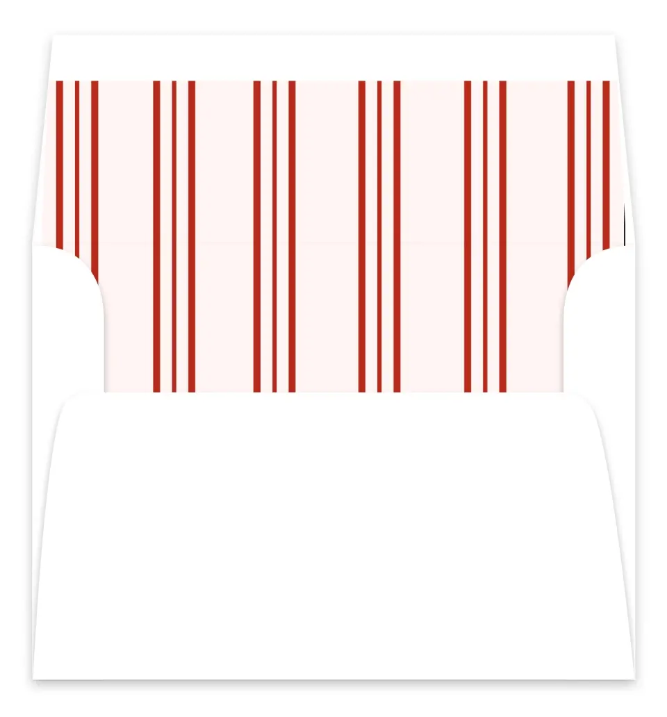 This is a Envelope Liners for 5 x 7 Card Envelope Liners for 5 x 7 Christmas Card called Pink Stripes printed in full color