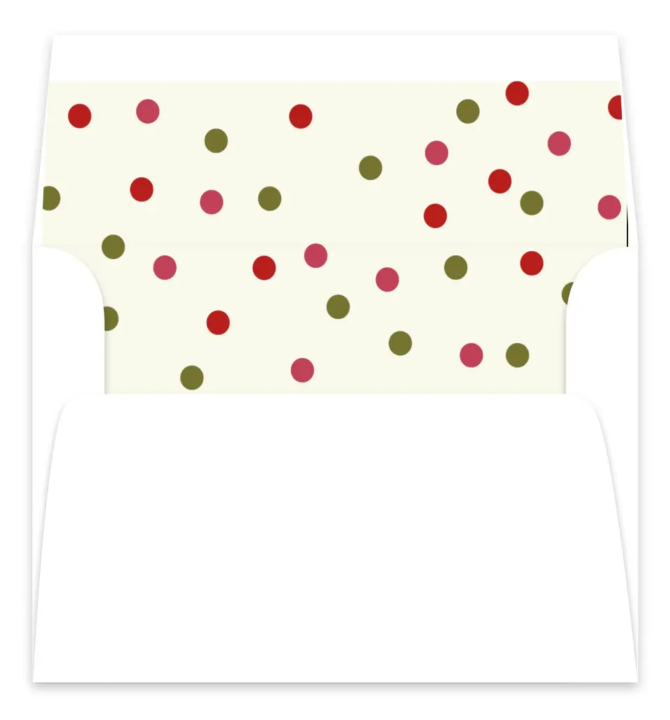 This is a Envelope Liners for 5 x 7 Card Envelope Liners for 5 x 7 Christmas Card called Yuletide Kiss printed in full color