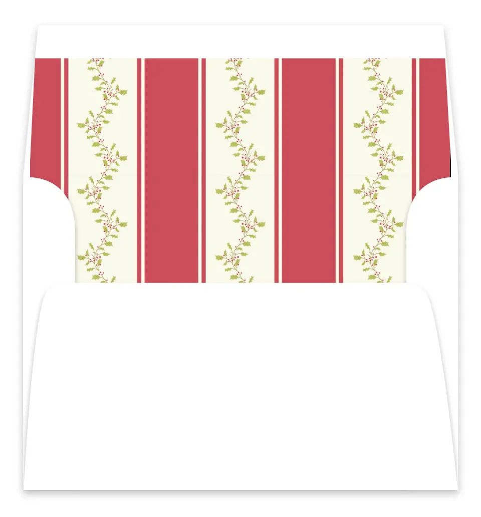 This is a Envelope Liners for 5 x 7 Card Envelope Liners for 5 x 7 Christmas Card called Garland Glow printed in full color