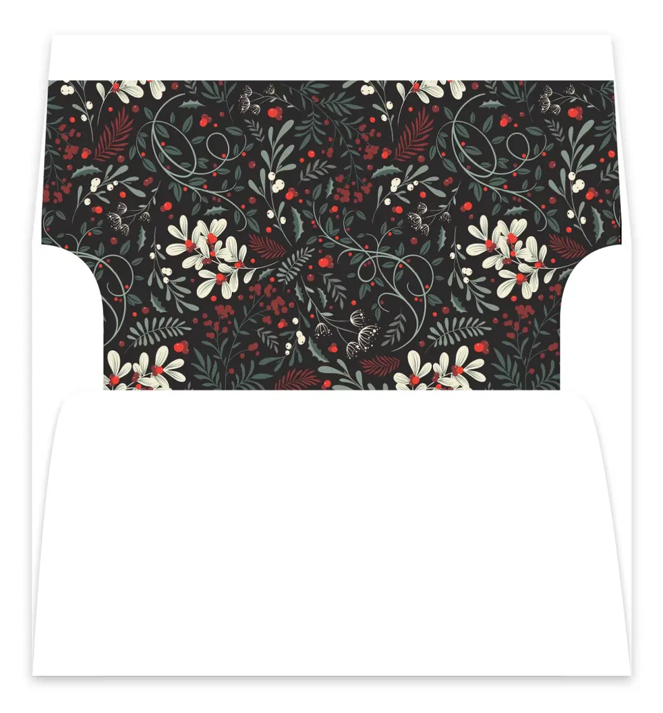 This is a Envelope Liners for 5 x 7 Card Envelope Liners for 5 x 7 Christmas Card called Vintage Noel printed in full color