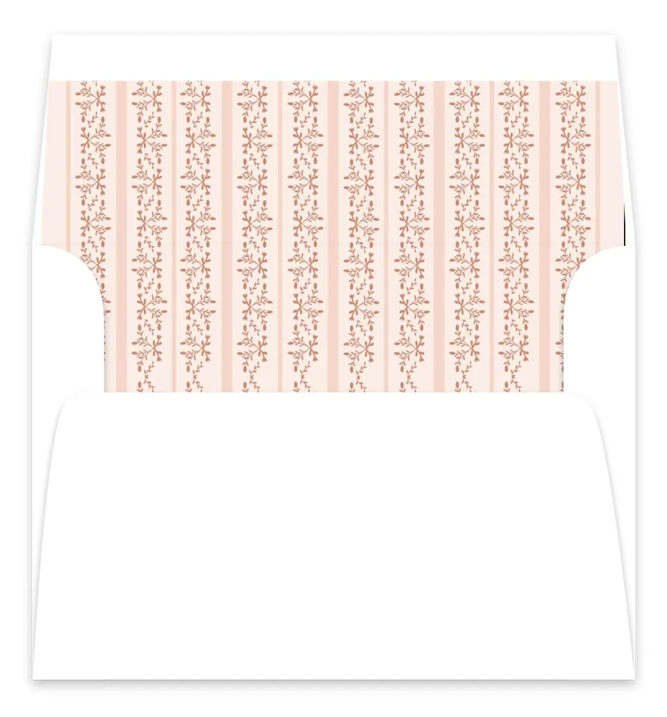 This is a  7.125" x 7" Envelope Liners (ELC) called Patterned Love printed in full color