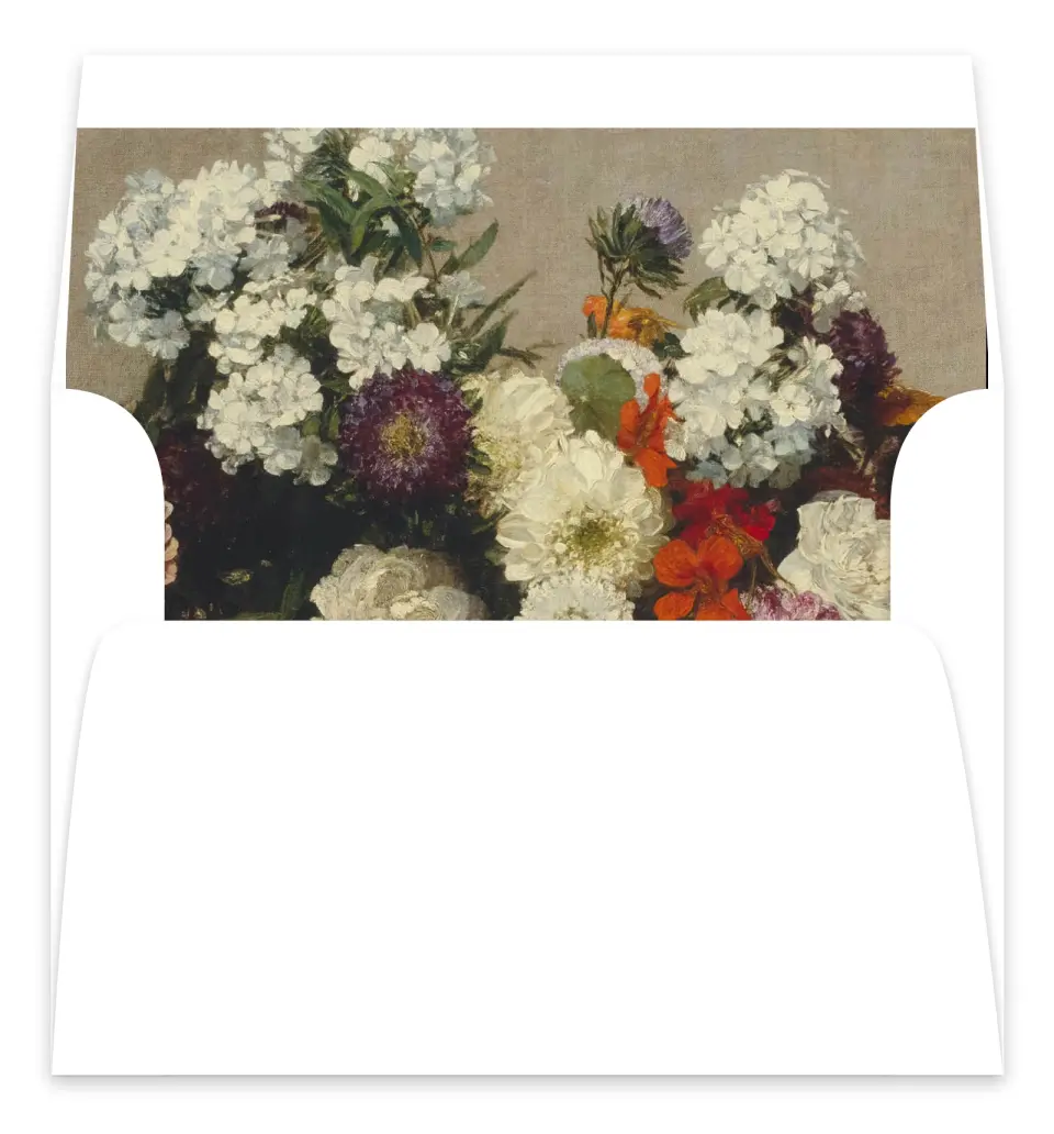 This is a  7.125" x 7" Envelope Liners (ELC) called Formal Script printed in full color