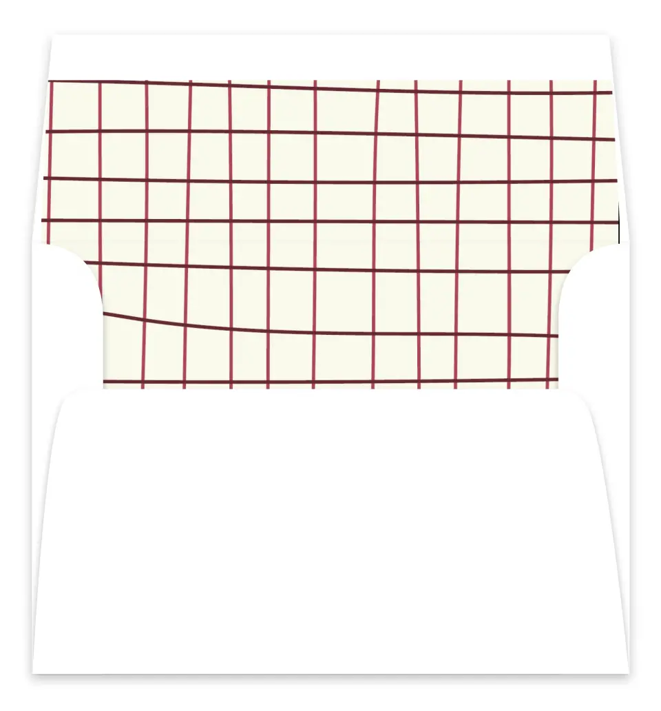 This is a Envelope Liners for 5 x 7 Card Bachelorette Party Accessorie called Apple of His Eye printed in full color