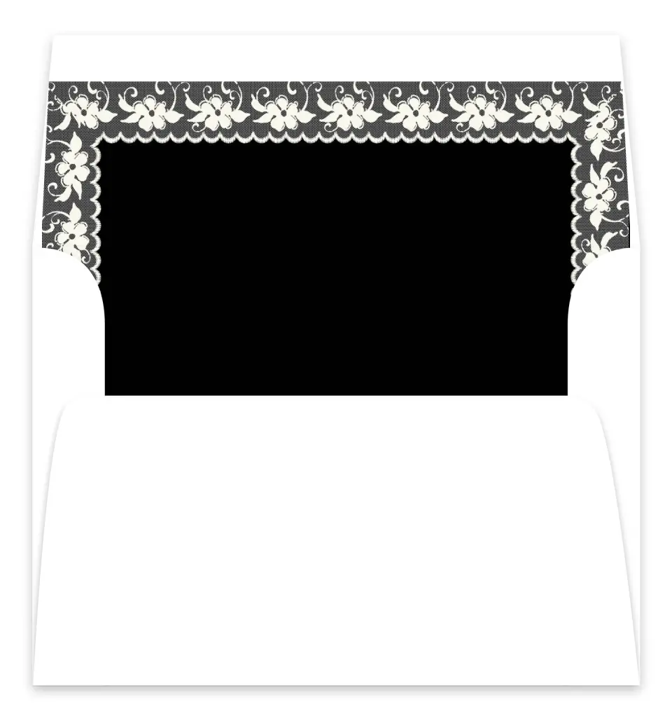 This is a Envelope Liners for 5 x 7 Card Bachelorette Party Accessorie called Bride or Die printed in full color