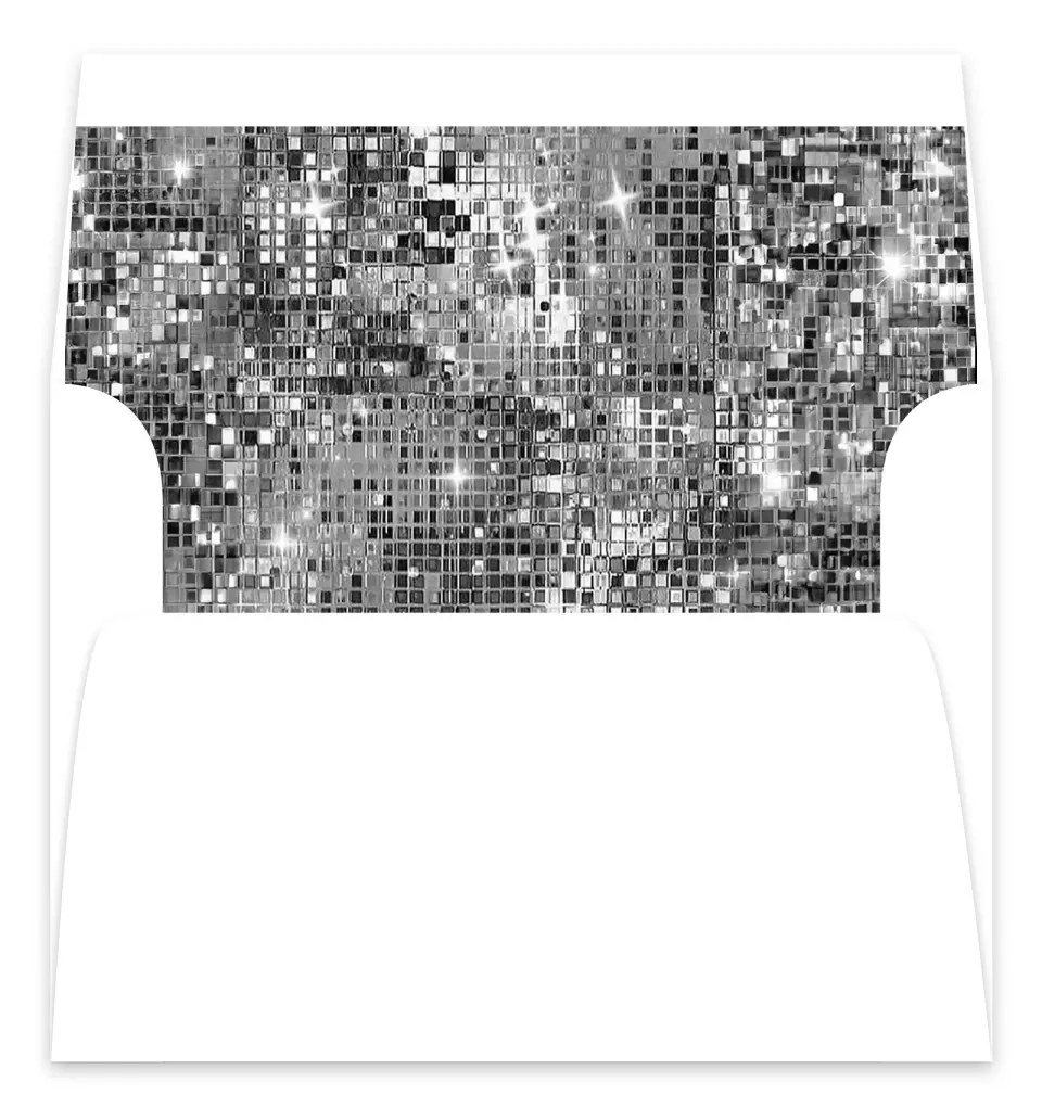 This is a Envelope Liners for 5 x 7 Card Bachelorette Party Accessorie called Gimme Gimme Gimme printed in full color