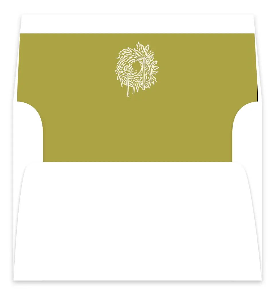 This is a Envelope Liners for 5 x 7 Card Envelope Liners for 5 x 7 Christmas Card called Festive Porch printed in full color
