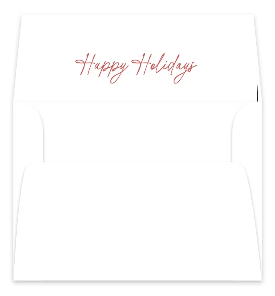 This is a Envelope Liners for 5 x 7 Card Envelope Liners for 5 x 7 Christmas Card called Merry Mantlepiece printed in full color