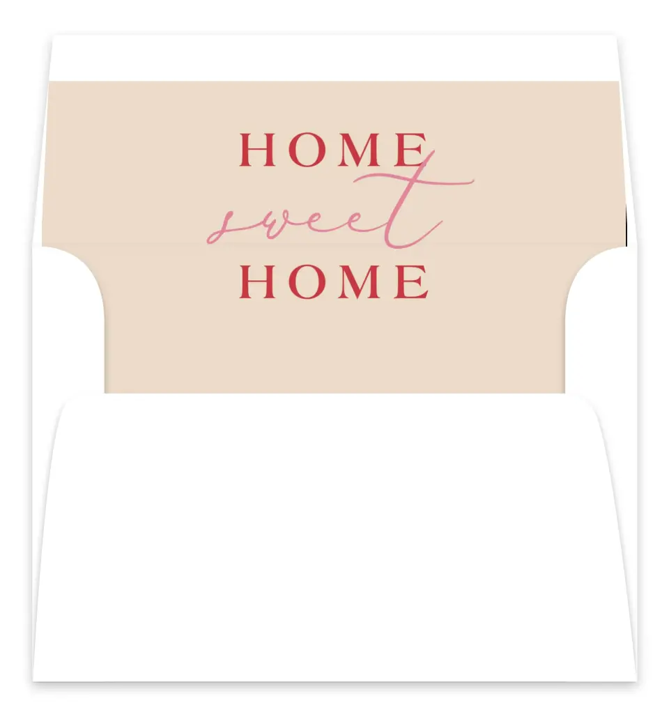 This is a Envelope Liners for 5 x 7 Card Envelope Liners for 5 x 7 Christmas Card called Home Sweet Gingerhome printed in full color