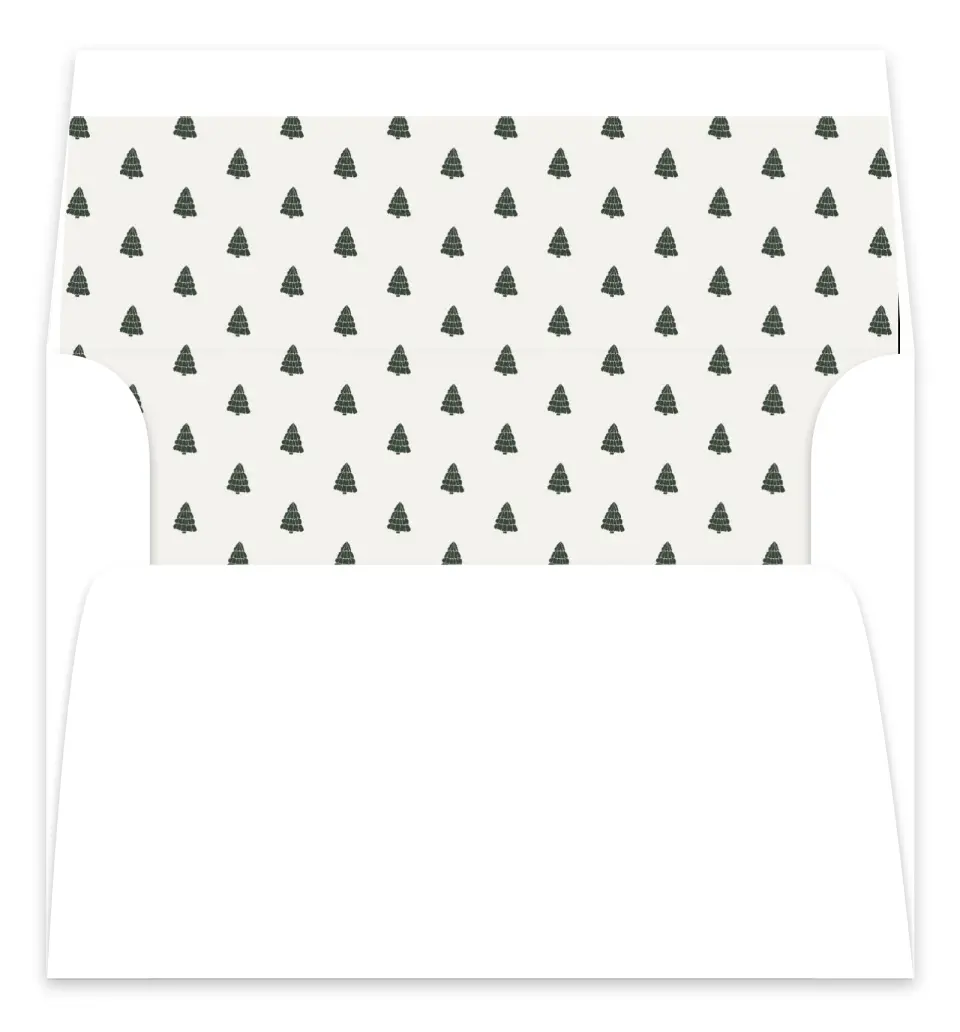This is a Envelope Liners for 5 x 7 Card Envelope Liners for 5 x 7 Christmas Card called Cozy Snowy Cabin printed in full color