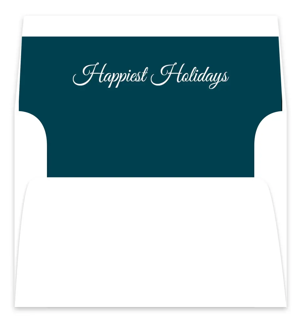 This is a Envelope Liners for 5 x 7 Card Envelope Liners for 5 x 7 Christmas Card called Snow-Covered Neighborhood printed in full color