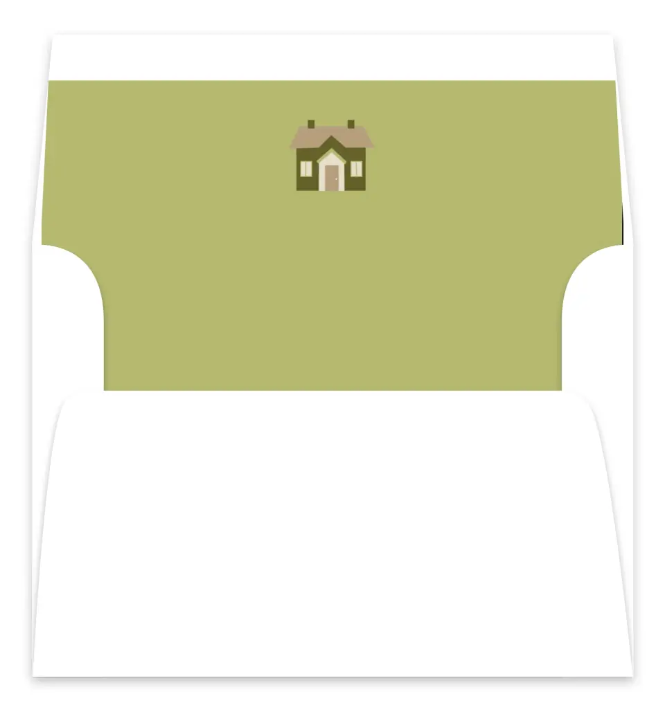 This is a Envelope Liners for 5 x 7 Card Envelope Liners for 5 x 7 Christmas Card called Our Home To Yours printed in full color