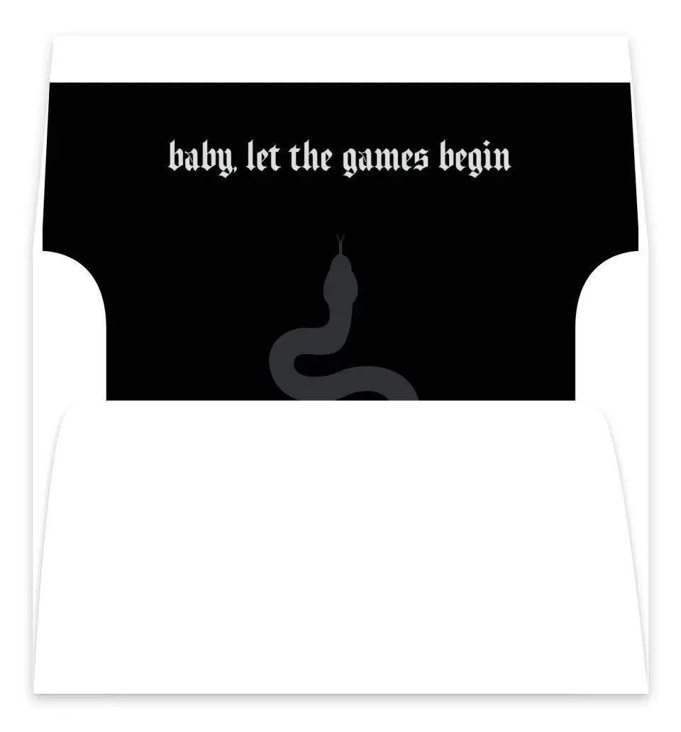 This is a Envelope Liners for 5 x 7 Card Bachelorette Party Accessorie called Ready For It? printed in full color