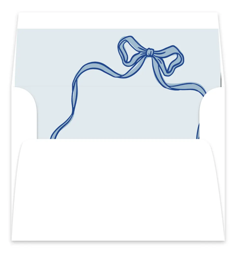 This is a Envelope Liners for 5 x 7 Card Bachelorette Party Accessorie called Something Blue Before I Do printed in full color