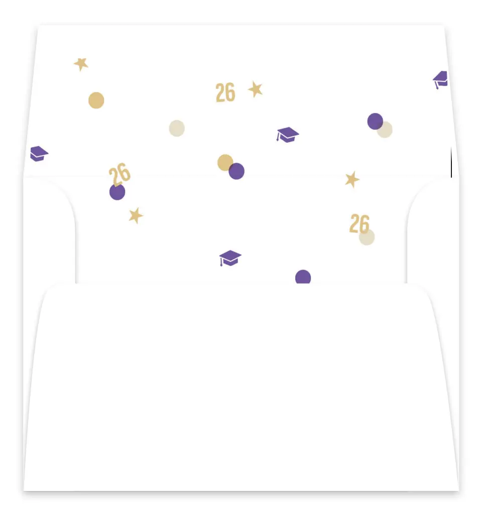 This is a  7.125" x 7" Envelope Liners (ELC) called Confetti Toss printed in full color