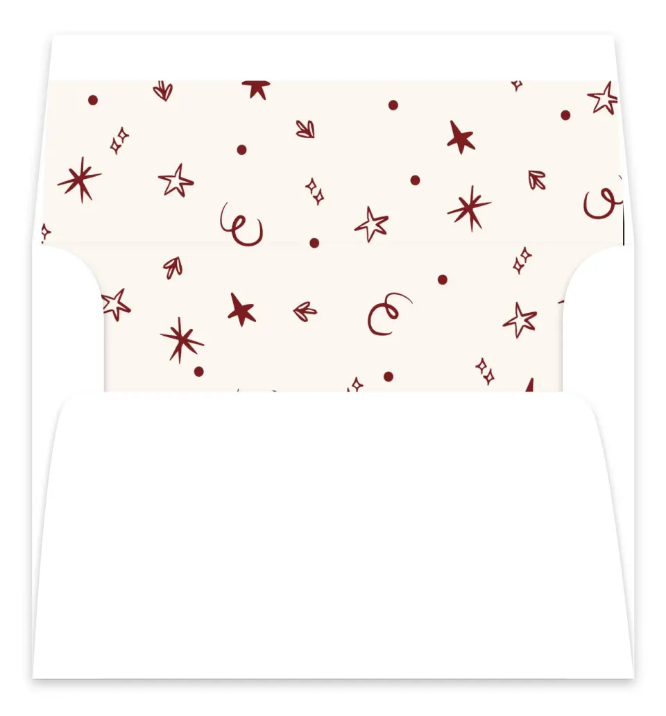 This is a  7.125" x 7" Envelope Liners (ELC) called Celebratory Confetti printed in full color