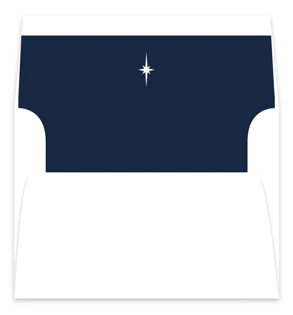 This is a Envelope Liners for 5 x 7 Card Envelope Liners for 5 x 7 Christmas Card called In Excelsis Deo printed in full color
