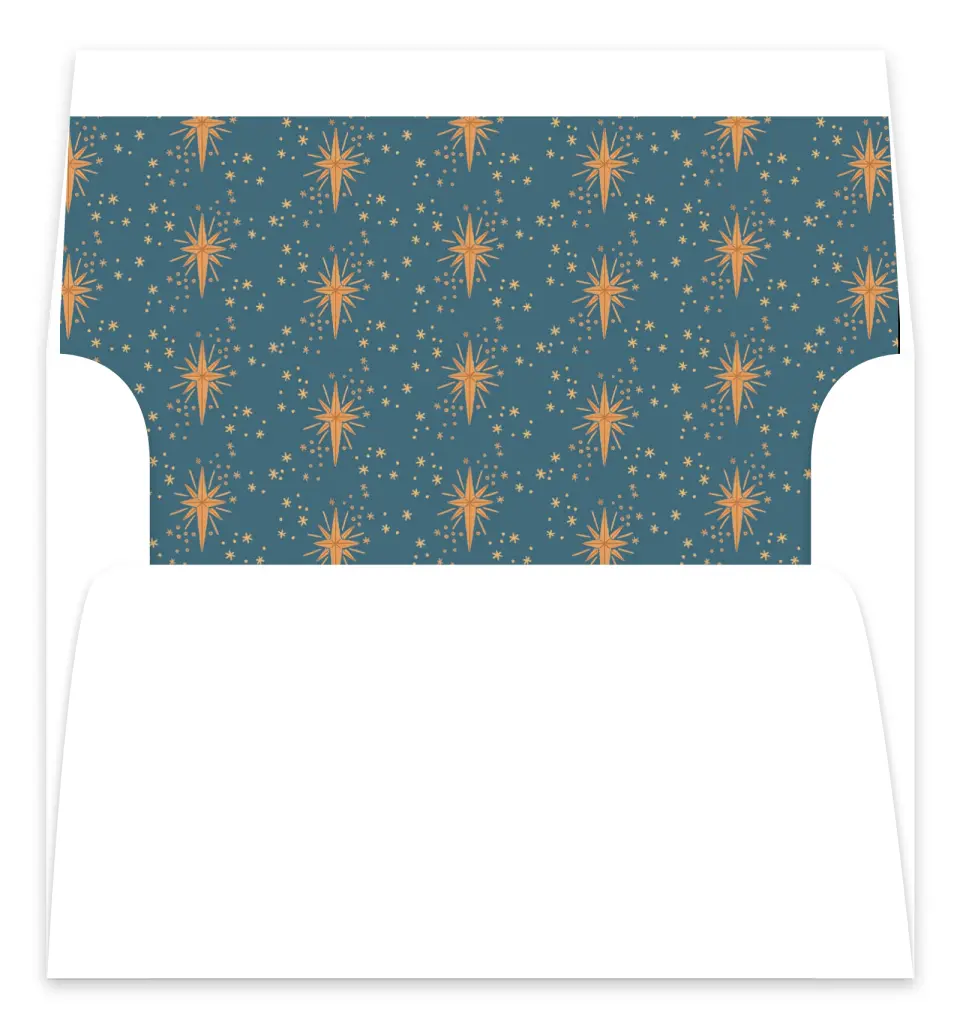 This is a Envelope Liners for 5 x 7 Card Envelope Liners for 5 x 7 Christmas Card called Reason for the Season printed in full color