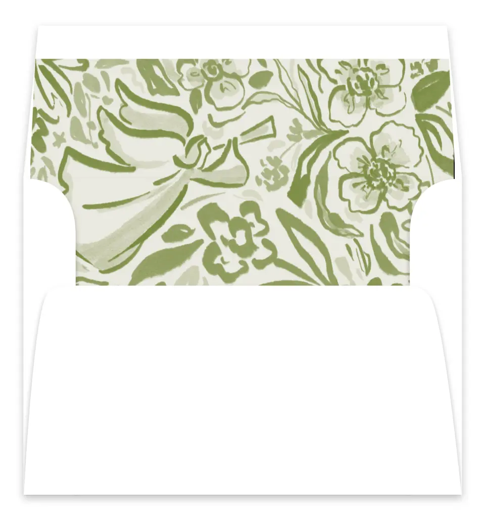 This is a Envelope Liners for 5 x 7 Card Envelope Liners for 5 x 7 Christmas Card called Angelic Blossoms printed in full color