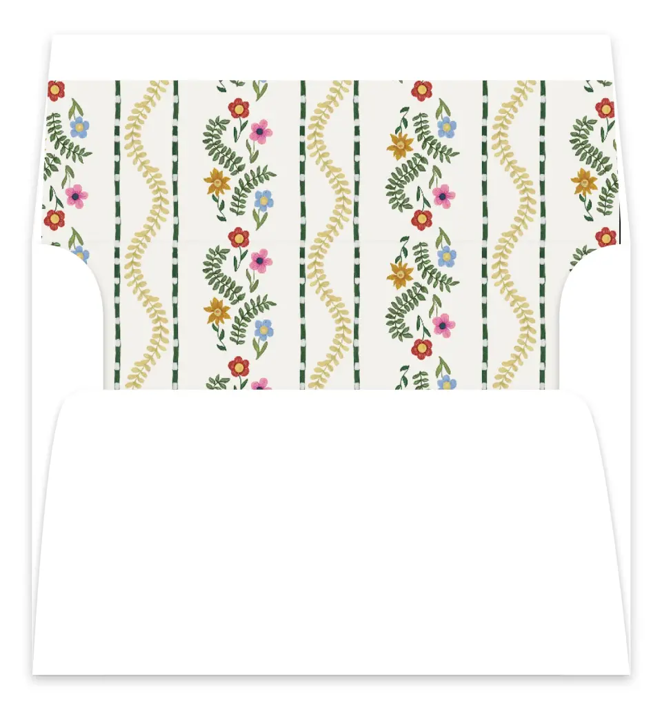 This is a  7.125" x 7" Envelope Liners (ELC) called Cottage Keepsake printed in full color