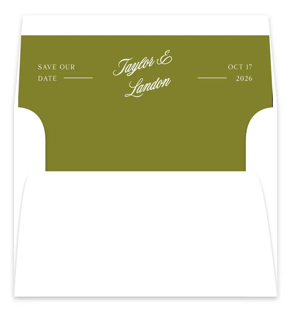 This is a  7.125" x 7" Envelope Liners (ELC) called Always Yours printed in full color