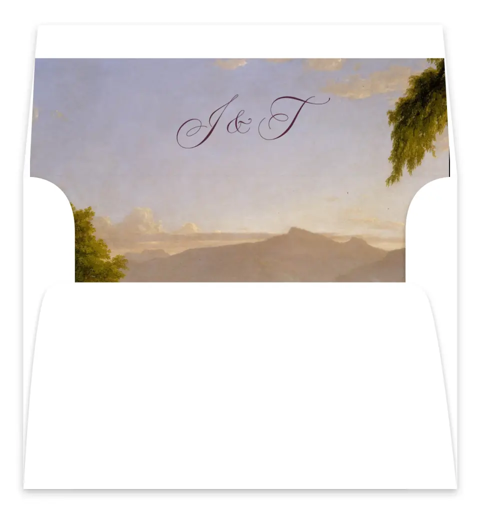 This is a  7.125" x 7" Envelope Liners (ELC) called Elegance & Grace printed in full color