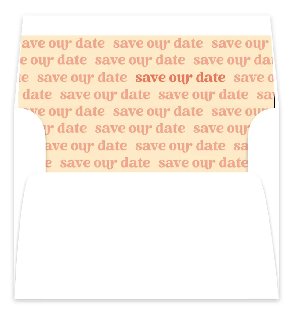 This is a  7.125" x 7" Envelope Liners (ELC) called Save It printed in full color