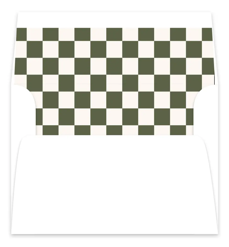 This is a  7.125" x 7" Envelope Liners (ELC) called Checked Grad printed in full color